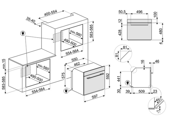 Piekarnik Smeg SF6101TB3 60 cm