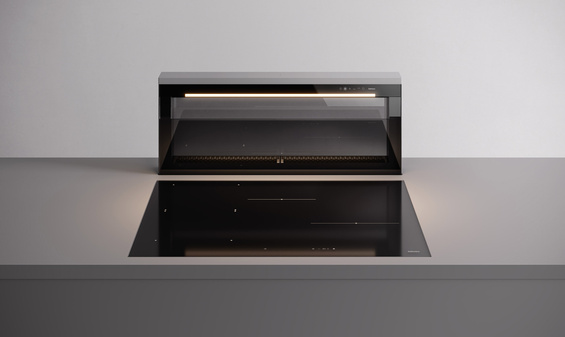 Okap Falmec Level Invisible 90 czarny połysk 800 m3/h (Personalizowany panel górny)