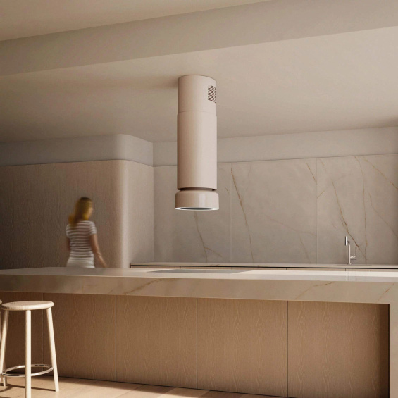 Okap wyspowy Ciarko Design FLUO White/White Gloss pochłaniacz