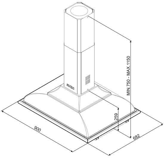 Okap wyspowy Smeg KCI19POE