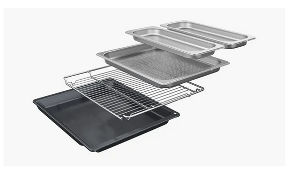 Kompaktowy piekarnik do zabudowy z parowarem Bosch CSG7584B1 czarny