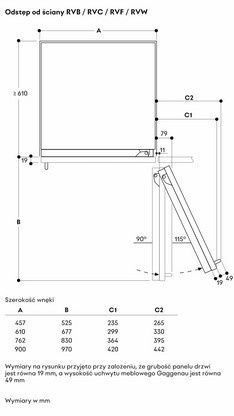 Zamrażarka do zabudowy Gaggenau RVF417190 Vario seria Expressive