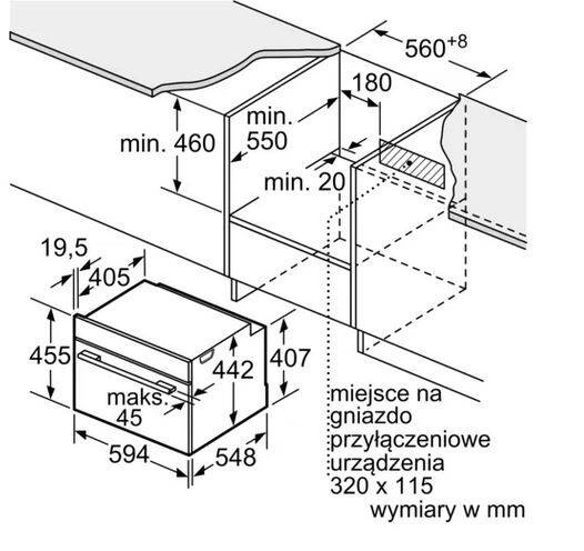 Piekarnik Siemens do zabudowy z funkcją mikrofali CM778GNB1B