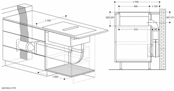 Płyta z wbudowanym okapem Gaggenau 80 cm CV282101