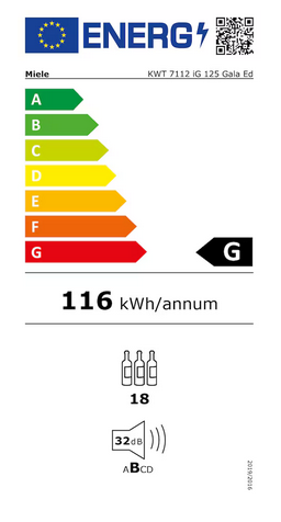 Chłodziarka na wino do zabudowy KWT 7112 iG 125 Gala Edition 12204800