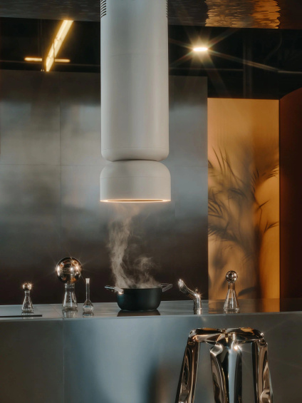 Okap wyspowy Ciarko Design ICON White wyciąg