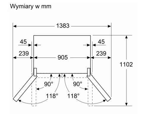 Lodówka z dolnym zamrażalnikiem wolnostojąca Siemens KF96DAXEA