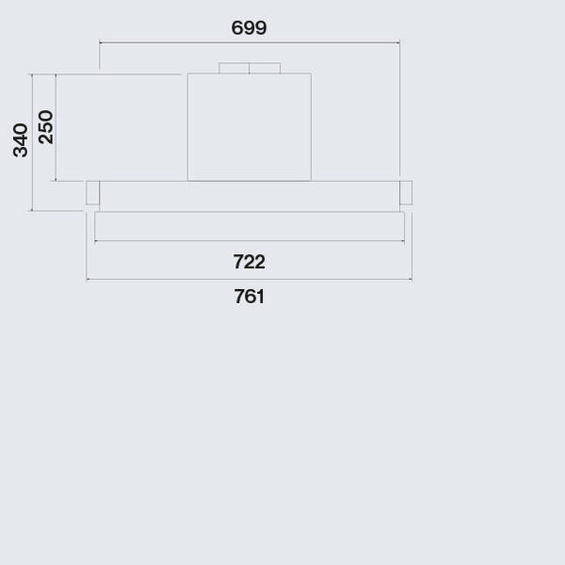 Okap Falmec Parallel White 70 biały 800 m³/h do zabudowy