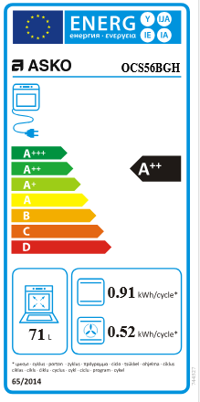 Piekarnik z funkcją gotowania na parze ASKO OCS56BGH