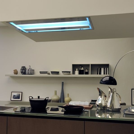 Okap sufitowy Falmec Nuvola Led 90 biały - korpus bez silnika, z pilotem