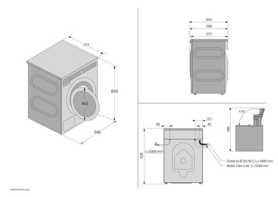 Wolnostojąca pralka ASKO W5096RG 9kg