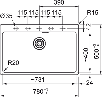 Zlewozmywak Maris MRG 610-73 FTL łupkowy szary 114.0716.337