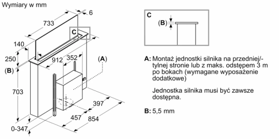 Wyciąg blatowy Siemens LD98WMM60 90cm Czyste szkło