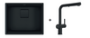 Zestaw Franke Kanon KNG 110-52 + Active L Twist pull-out spray czarny mat 125.0697.692