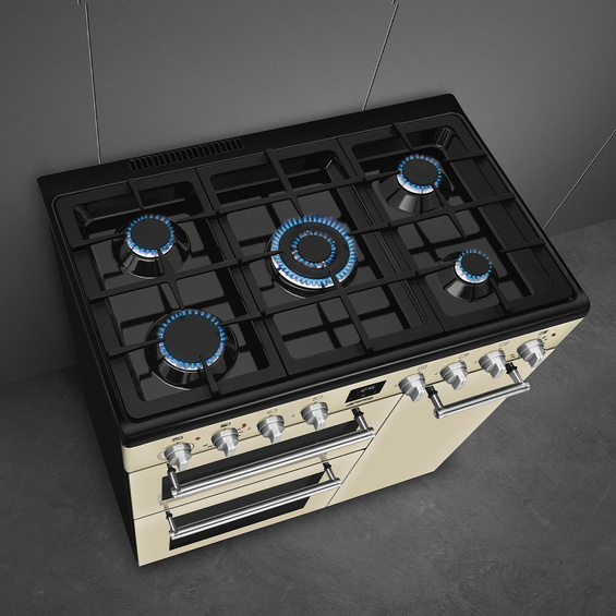 Kuchnia z płytą gazową Smeg CX93GMCR