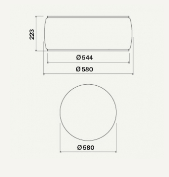 Okap Falmec Soffio Circle.Tech Isola 58 biały matowy 600m³/h wyspowy
