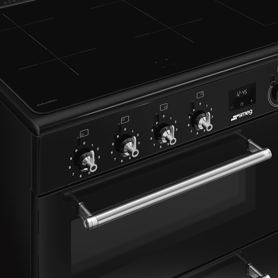 Kuchnia z płytą indukcyjną Smeg CX93IMBL