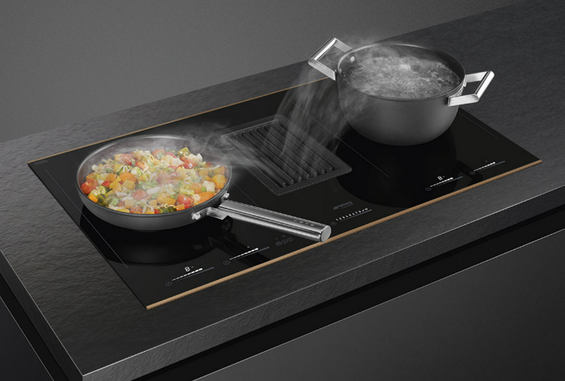 Płyta z wbudowanym okapem Smeg Dolce Stil Novo HOBD682R1