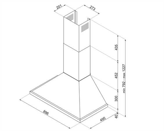 Okap przyścienny Smeg KPF94X