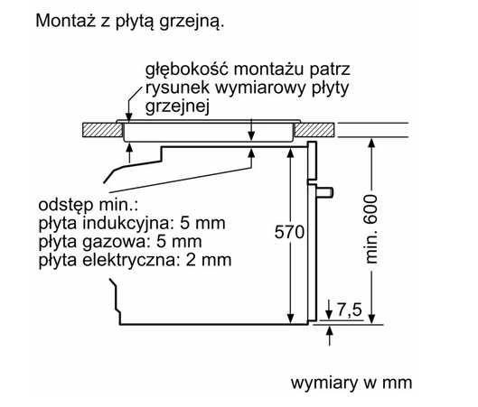 Piekarnik do zabudowy z funkcją pary Bosch HRG272EB3 czarny