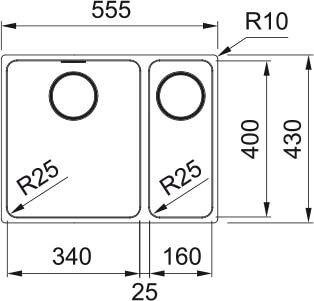 Zlew Franke MYX 160-34-16 122.0624.559