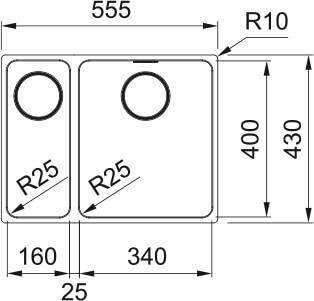 Zlew Franke MYX 160-34-16 122.0624.558