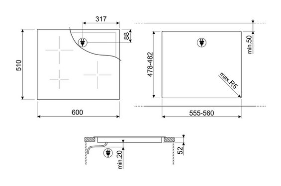 Płyta indukcyjna Smeg SI2641DL
