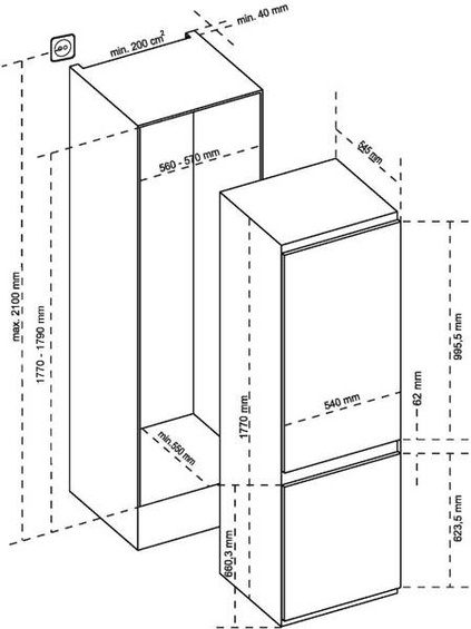 Chłodziarko - zamrażarka De Dietrich DRC1775EN
