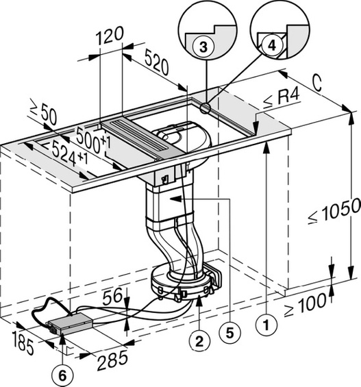 Wyciąg nablatowy Miele CSDA 7001 FL 11402300