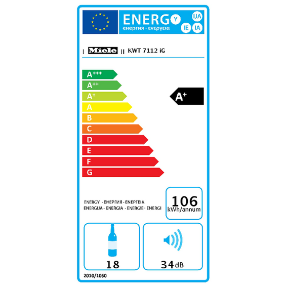 Chłodziarka na wino Miele FlexiFrame, SoftCloese GraphitGrey KWT 7112 iG 11186570