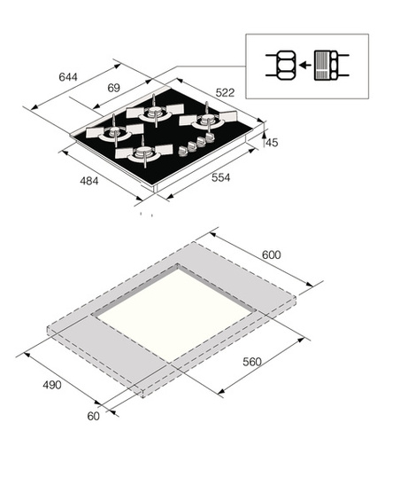 Płyta gazowa ASKO HG8640BGB1