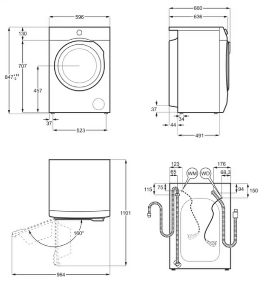 Pralka Electrolux EW8F3614QP UltraCare 800 AbsoluteCare UniversalDose 10 kg