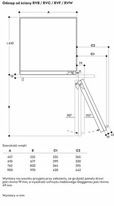 Zamrażarka do zabudowy Gaggenau RVF477190 Vario seria Expressive