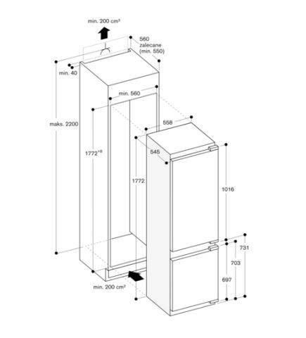 Chłodziarko zamrażarka do zabudowy 200 series Gaggenau RB289300
