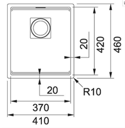 Zlew Franke Kanon KNG 110-37 Fragranit+ Czarny mat 125.0633.001