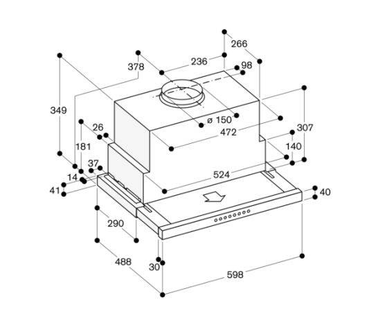 Okap do zabudowy w szafce Gaggenau AF210162 60 cm