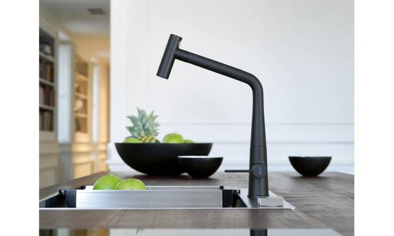 Bateria Franke Icon pull-out spray Czarny Mat 115.0625.190