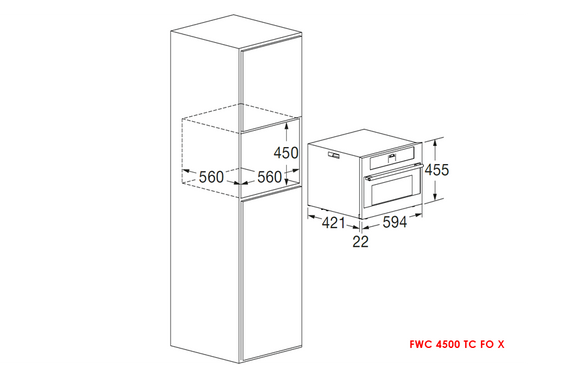 Winiarka kompaktowa Fulgor Milano FWC 4500 TC FO X