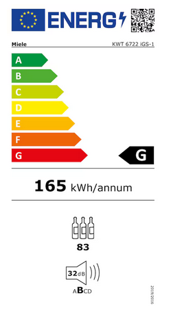 Chłodziarka na wino do zabudowy Miele KWT 6722 iGS-1 12364310