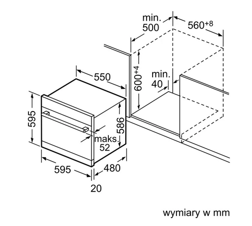 Zmywarka modułowa do zabudowy Siemens SC05IB00TE 60 cm