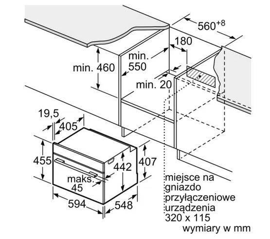 Piekarnik Siemens do zabudowy z mikrofalą CM736GAB1