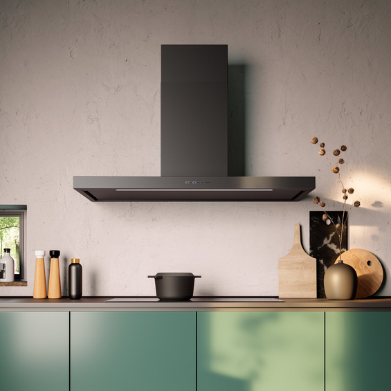 Okap Falmec Plane Plus NRS 90 czarny 800 m³/h przyścienny