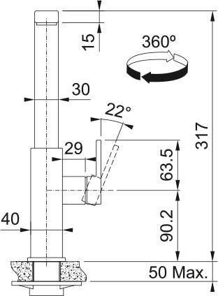 Bateria Franke Mythos Stal Szlachetna 115.0547.852