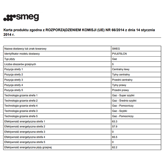 Płyta gazowa Smeg Dolce Stil Novo PVL675LCN