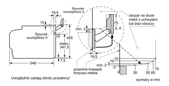 Kompaktowy piekarnik do zabudowy z parowarem Bosch CSG7584B1 czarny