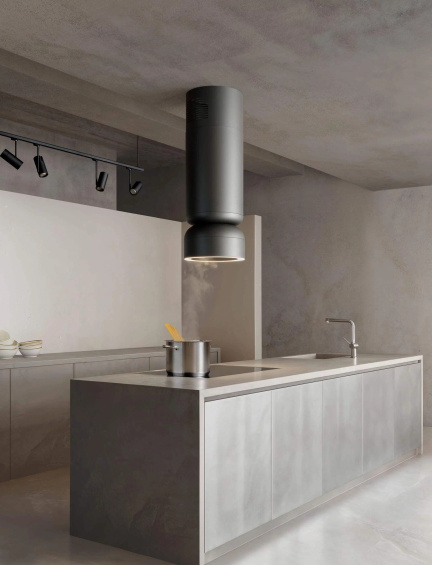 Okap wyspowy Ciarko Design ICON Black wyciąg