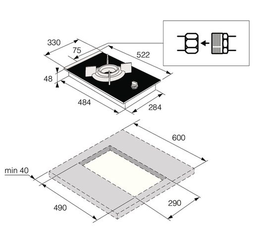 Płyta gazowa ASKO HG8313BGB1