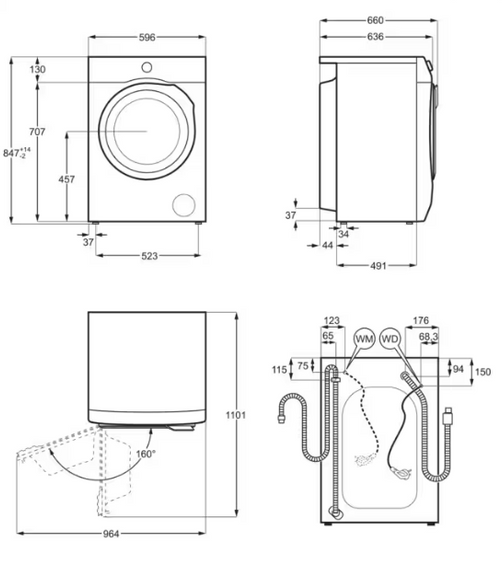 Pralka AEG LFR85166QP 8000 PowerCare AutoDose 10 kg
