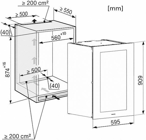 Chłodziarka na wino do zabudowy Miele KWT 6422 iG