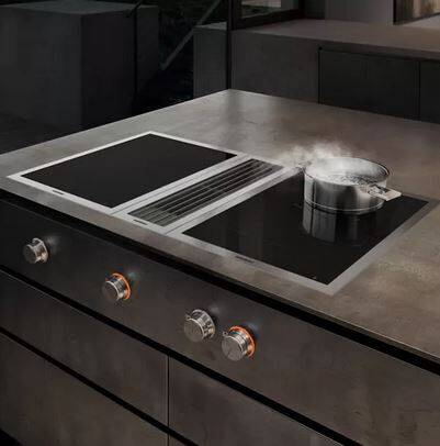 Płyta indukcyjna Gaggenau VI422115 CKI420010 stalowa rama stalowe pokrętła